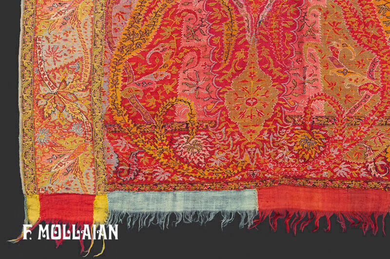Tessuto Elegante Antico Indiano, Kashmir Scialle Di Cottone n°:19333659